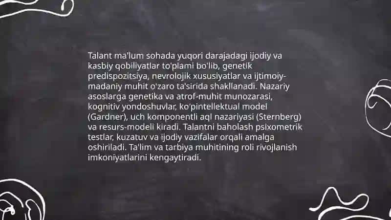 Talantning paydo bo'lishi va tuzilishi 3