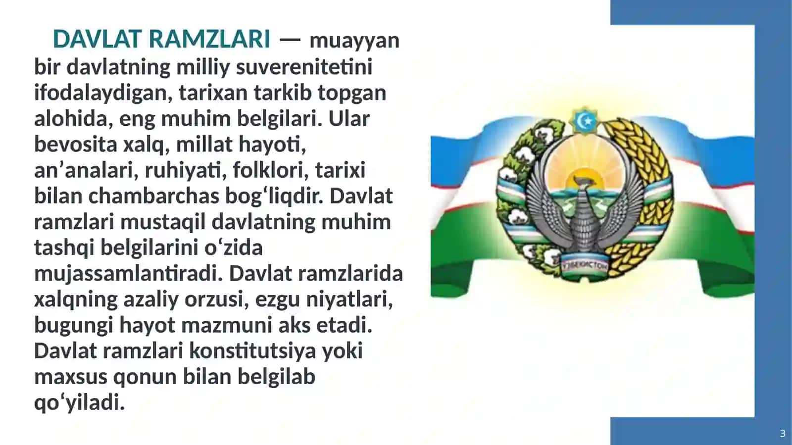 O’zbekiston Respublikasi Davlat ramzlari 3