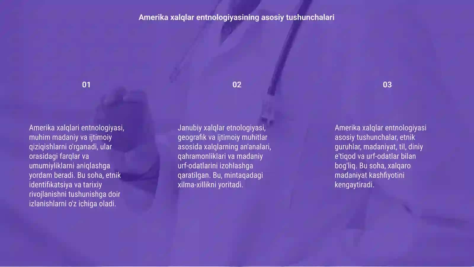 Amerika xalqlar entnologiyasi janubiy xalqlar etnalogiyasi 3