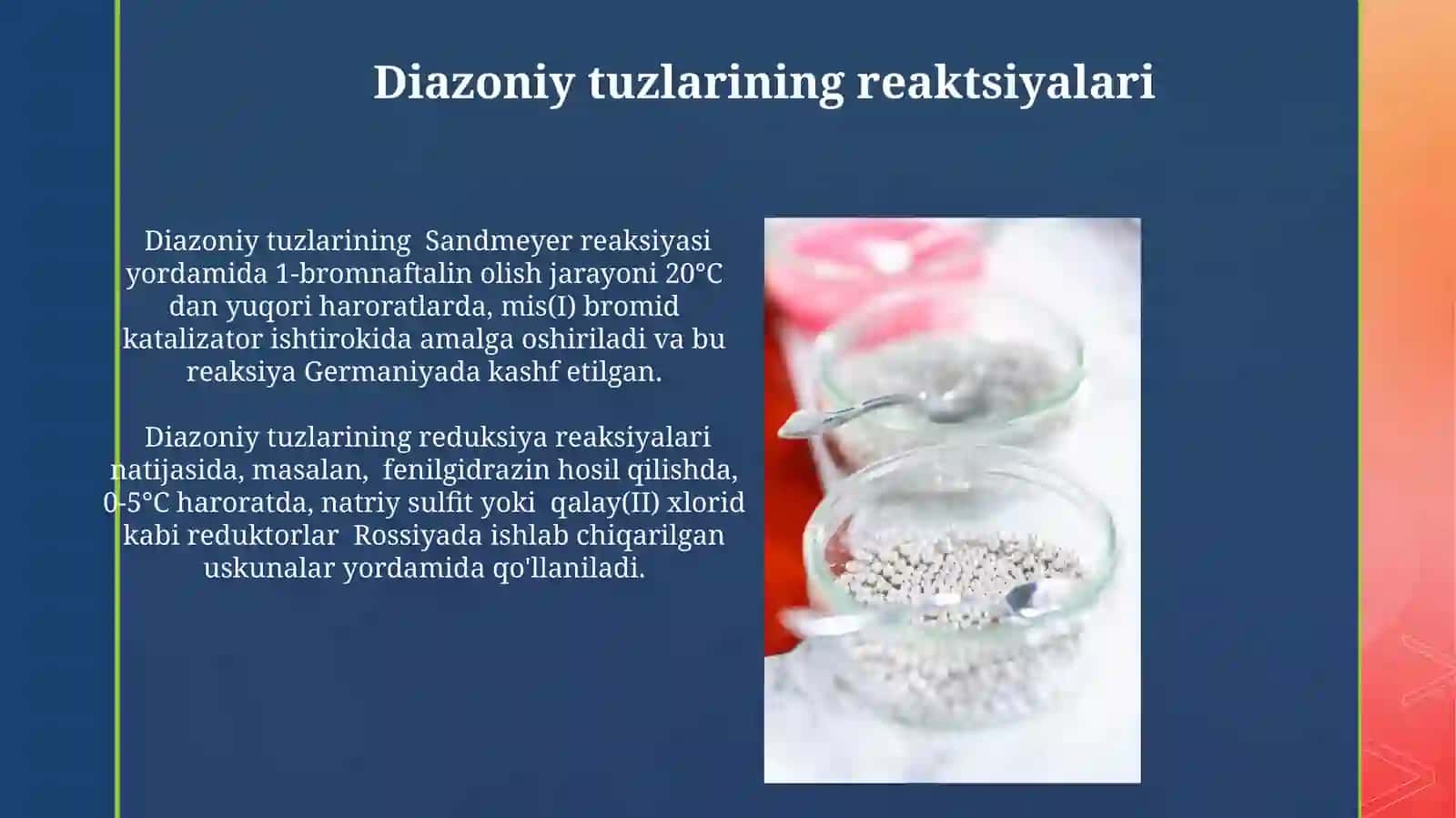Diazoniy tuzlari asosidagi materiallar 3