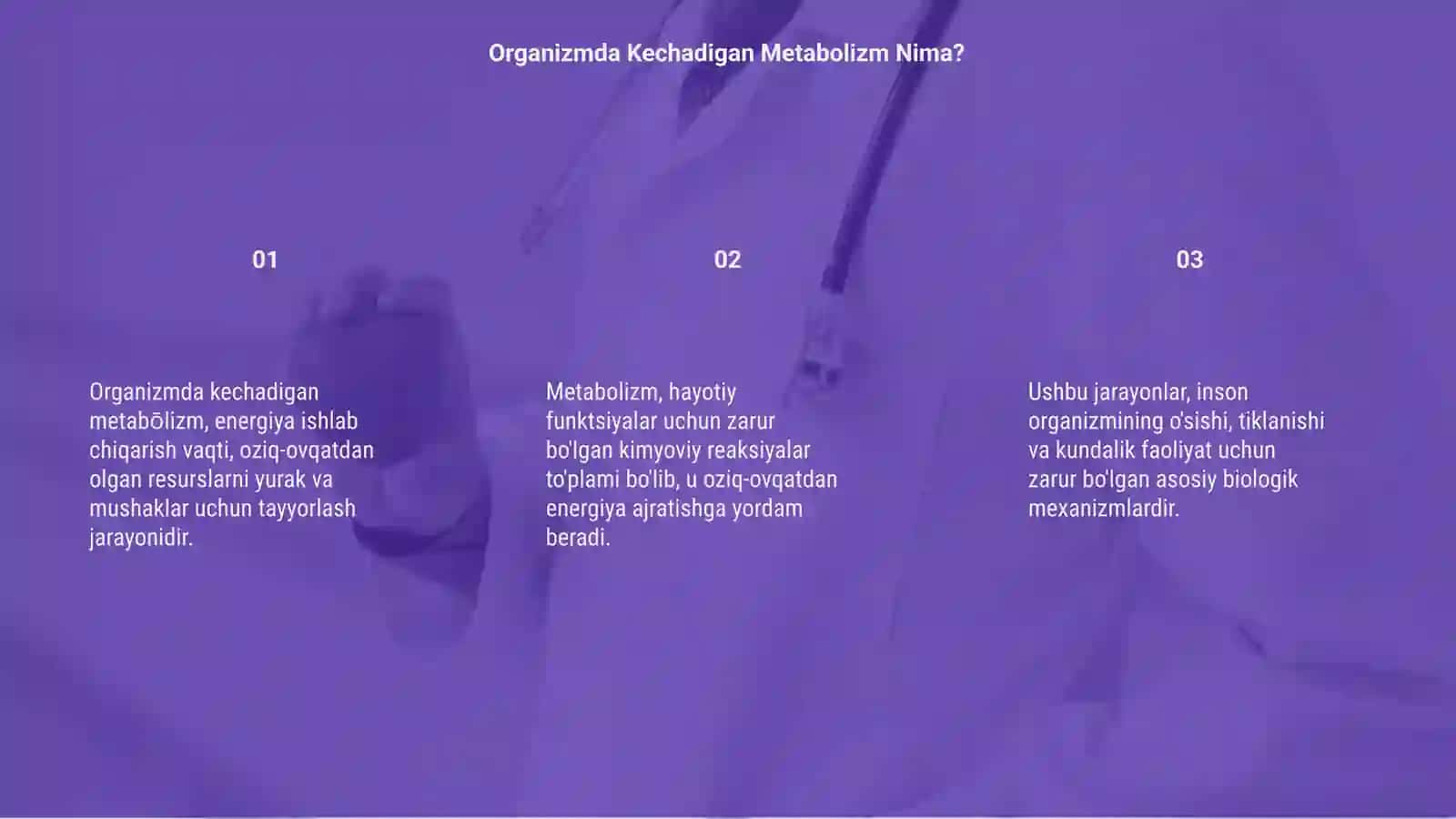 Organizimda kechadigan metabolizm 3