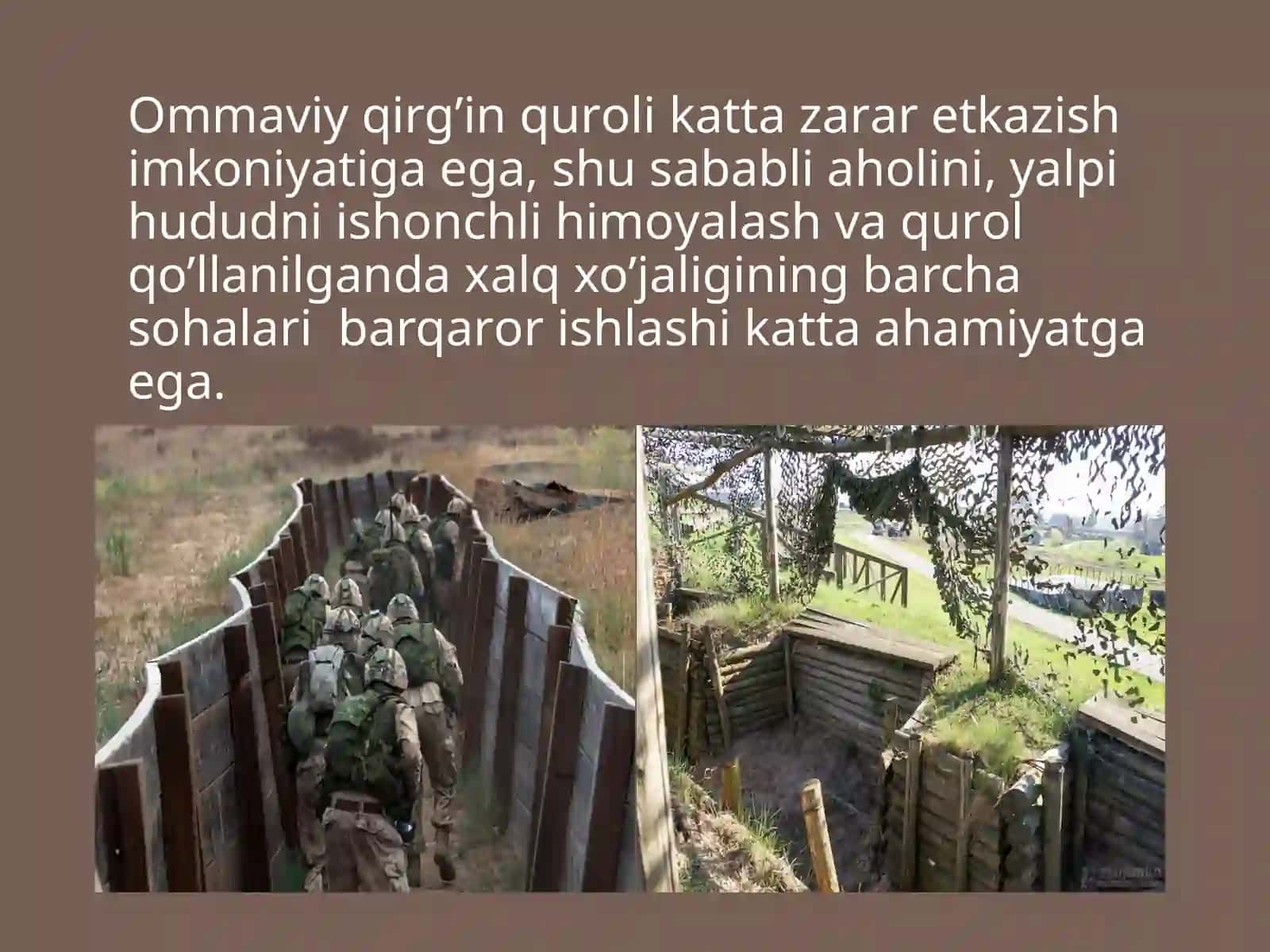 Aholini muhofaza qilish. Jamoa himoya qilish vositalari 3