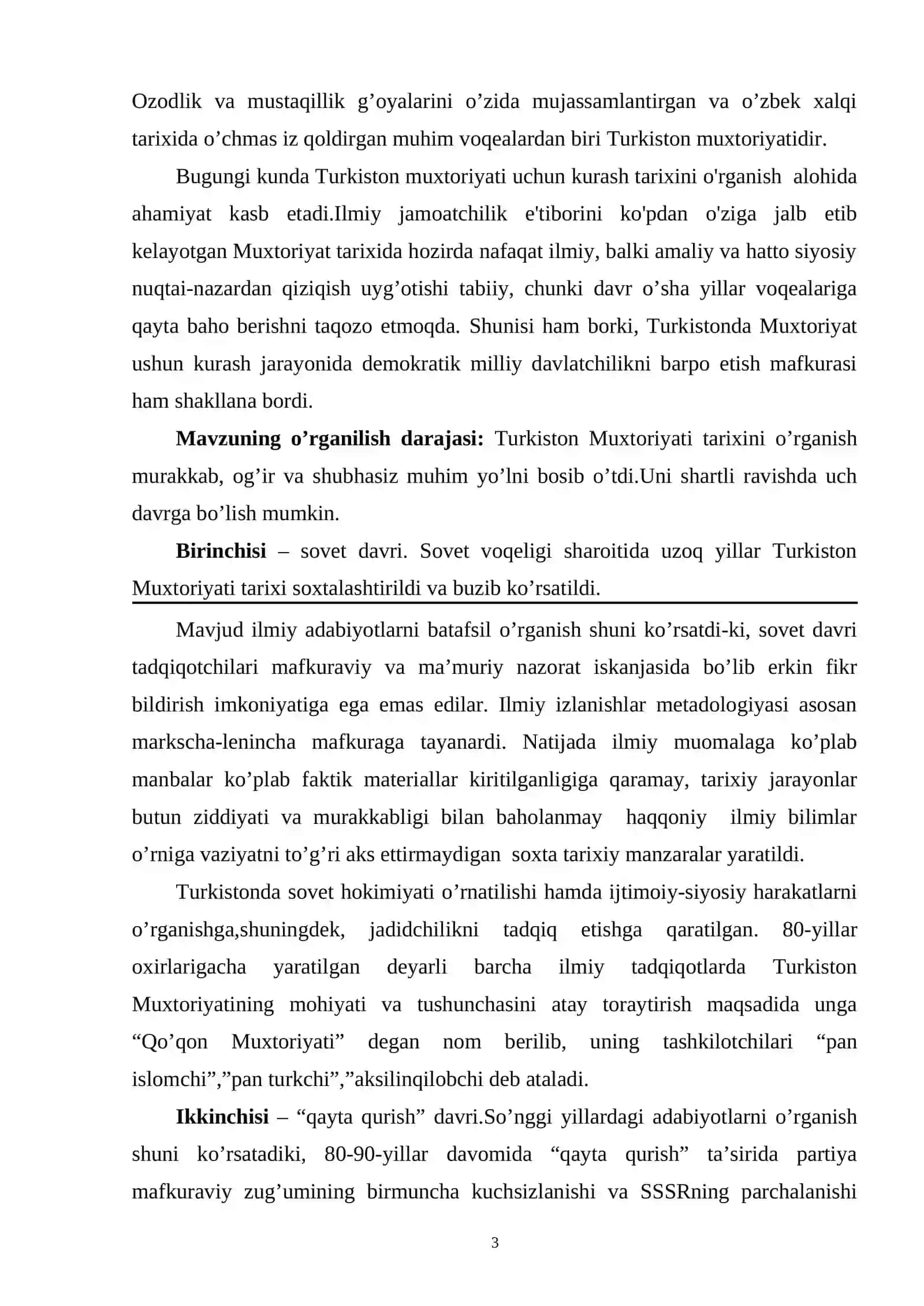 Milliy davlatchilik tarixida Turkiston muxtoriyatining o’rni 3