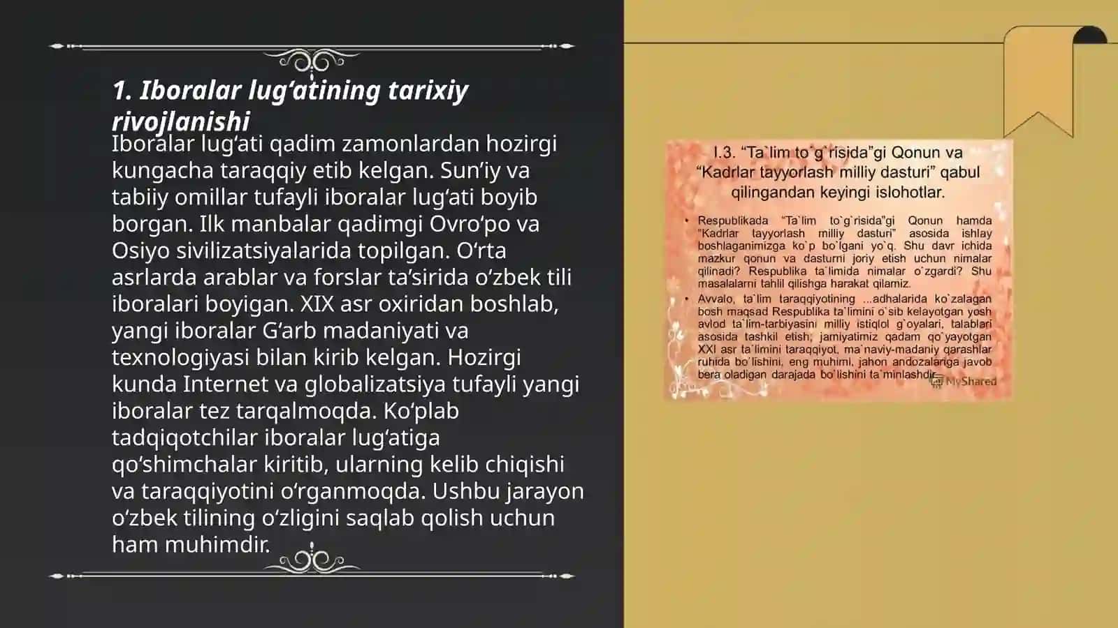 Iboralar lug'ati va unga munosabat 3