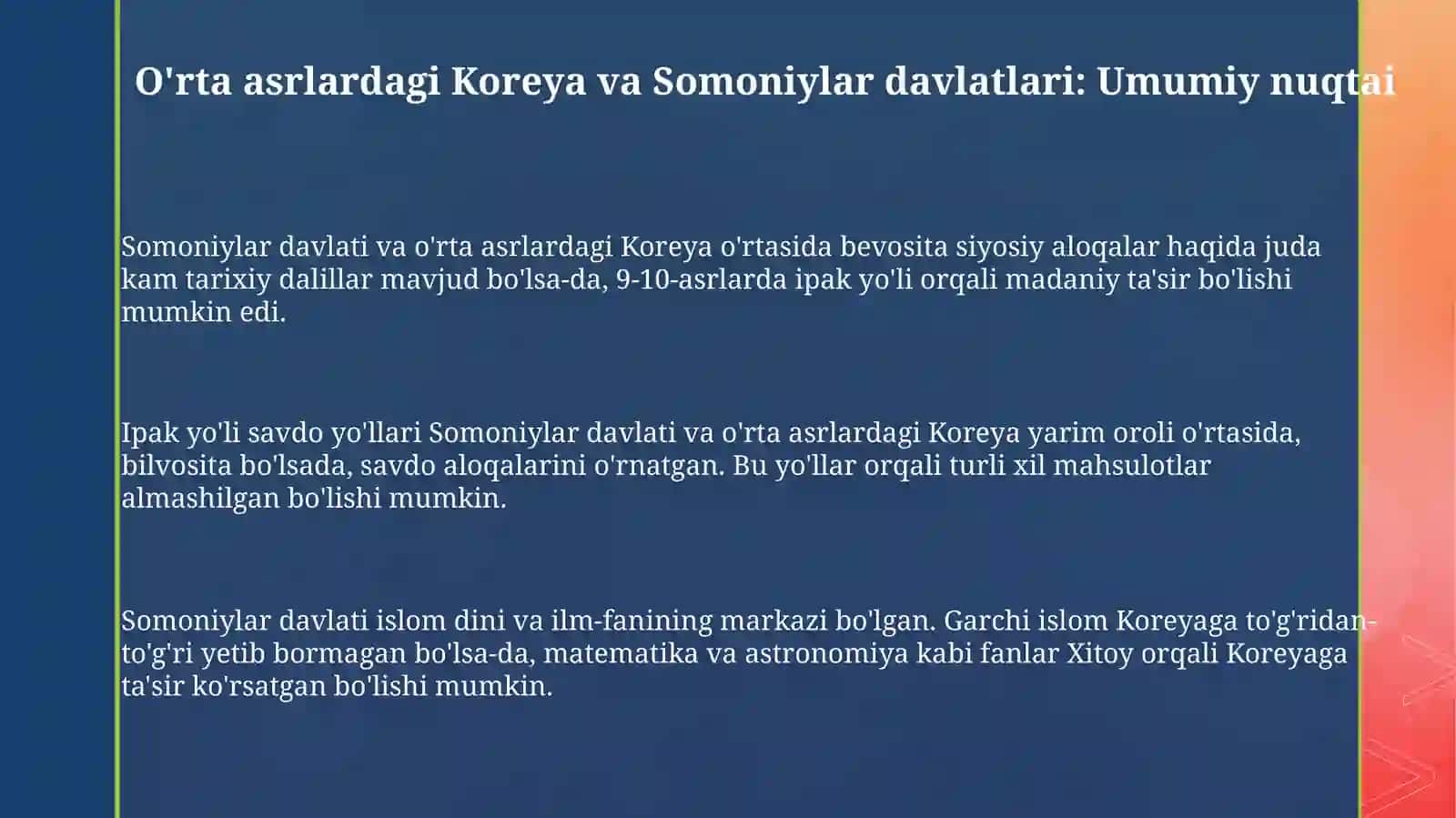 O'rta asrlardagi Koreya va Samaniylar davlatlari: Umumiy nuqtalar 3