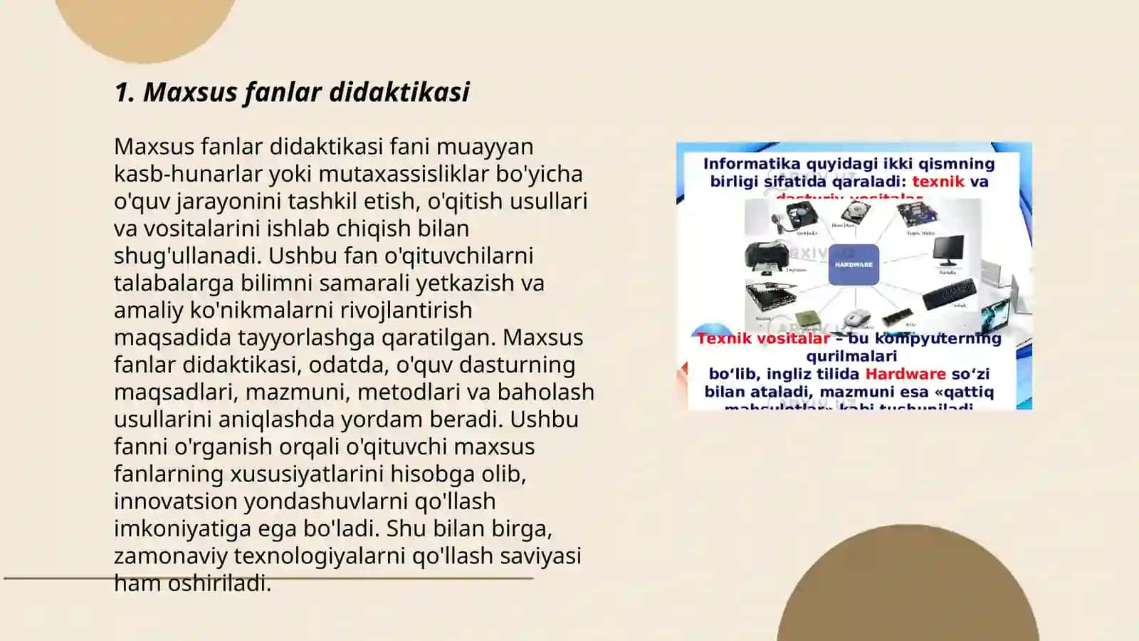 Maxsus fanlar didaktikasi 3