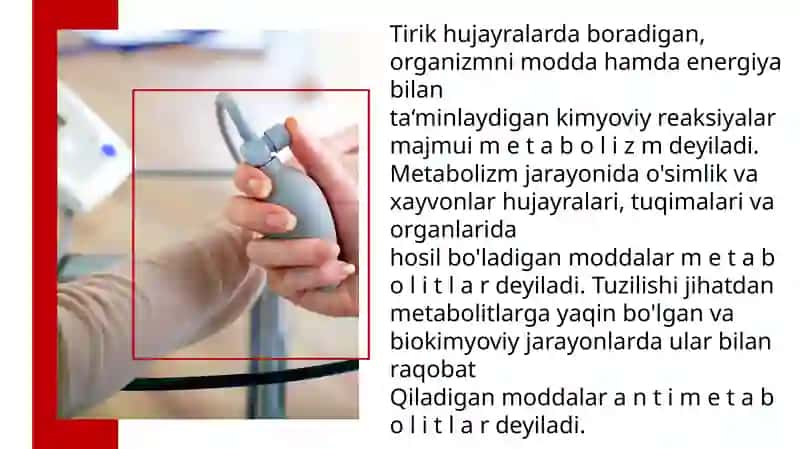 Metabolizm haqida umumiy tushunchalar, biokimyo, tibbiy kimyo 3