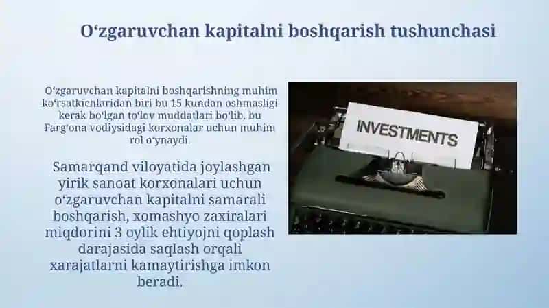 Oʻzgaruvchan Kapitalni Boshqarish 3
