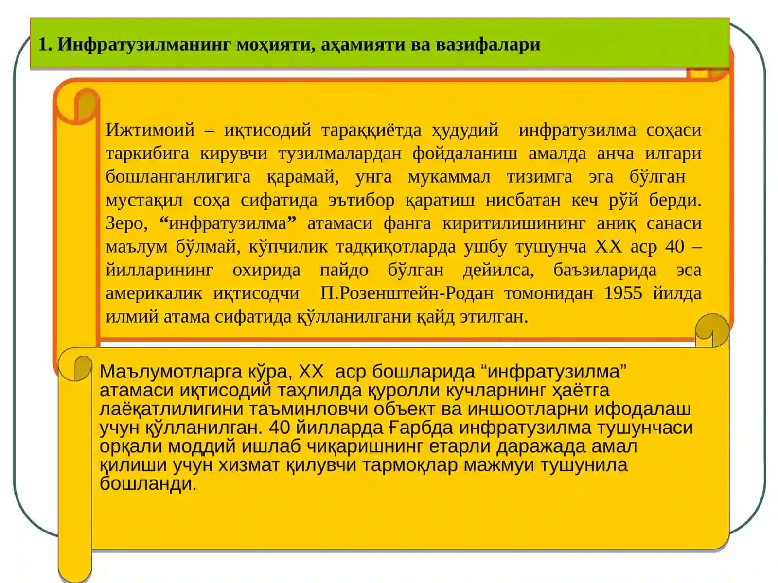 ИНФРАТУЗИЛМА ИҚТИСОДИЁТИ 3
