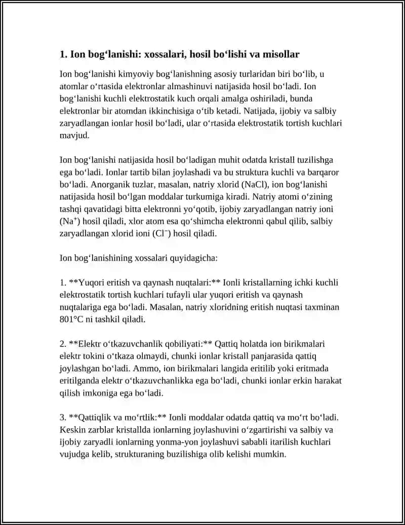 KIMYOVIY BOGʻLANISH VA MOLEKULANING TUZILISHI 3