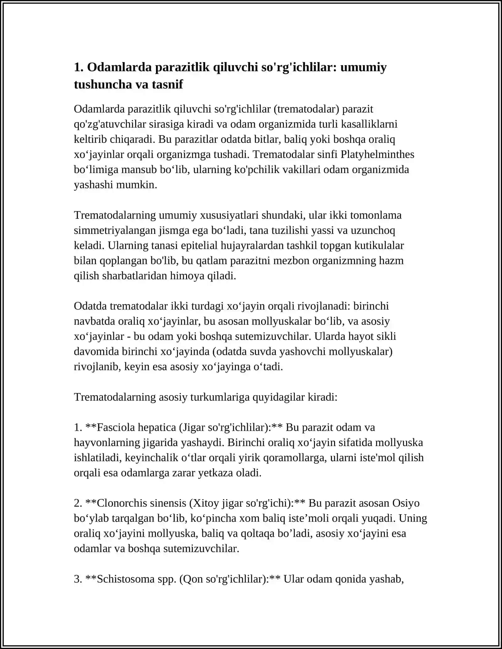 ODAMLARDA PARAZITLIK QILUVCHI SO'RG'ICHLILAR 3