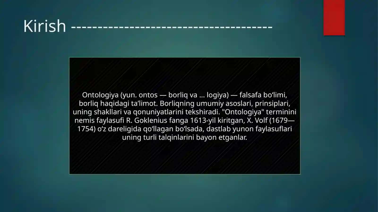 NOKLASSIK ONTOLOGIYANING YO’NALISHLARI VA MOHIYATI 3