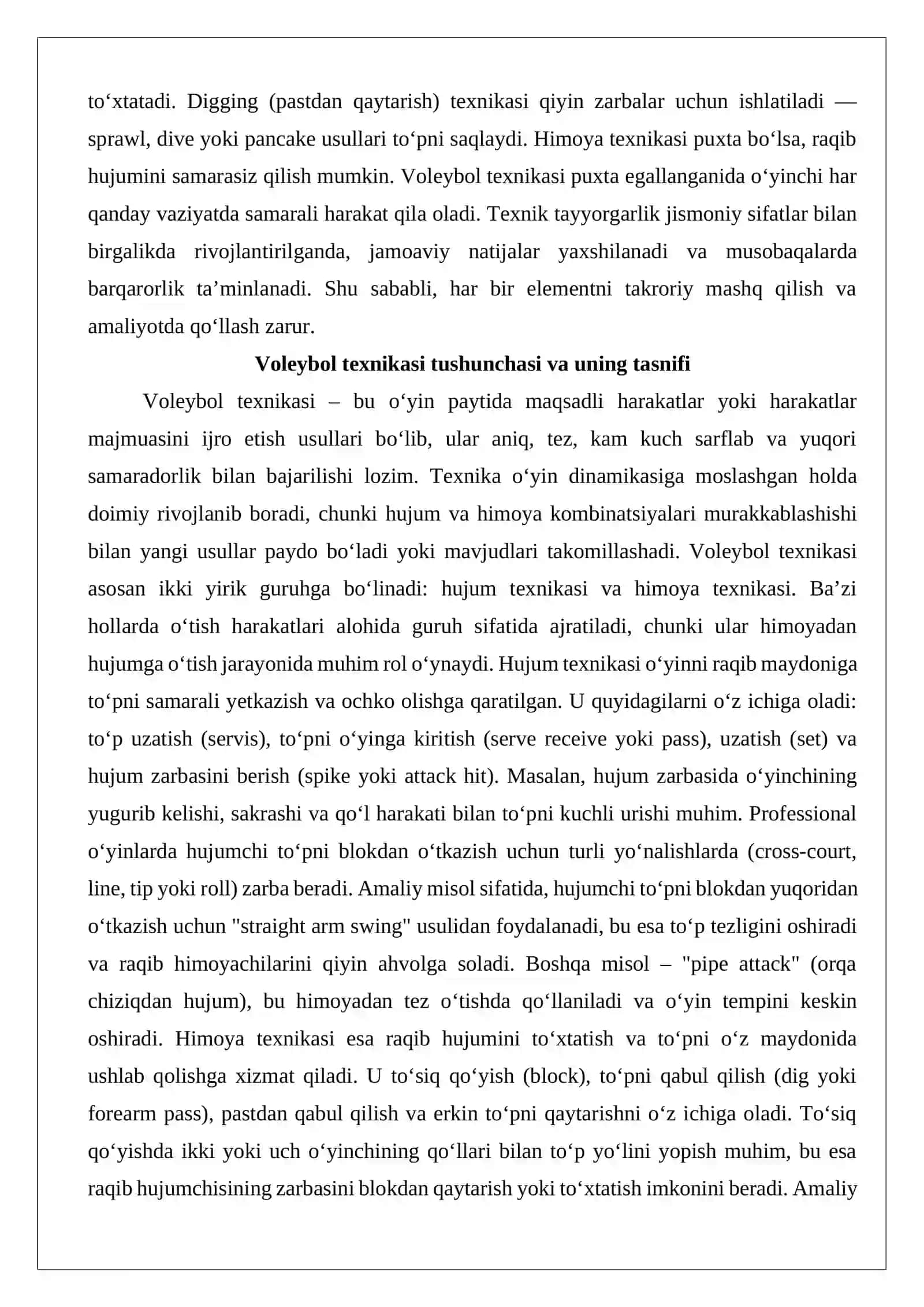 Voleybol o‘yini texnikasi 3
