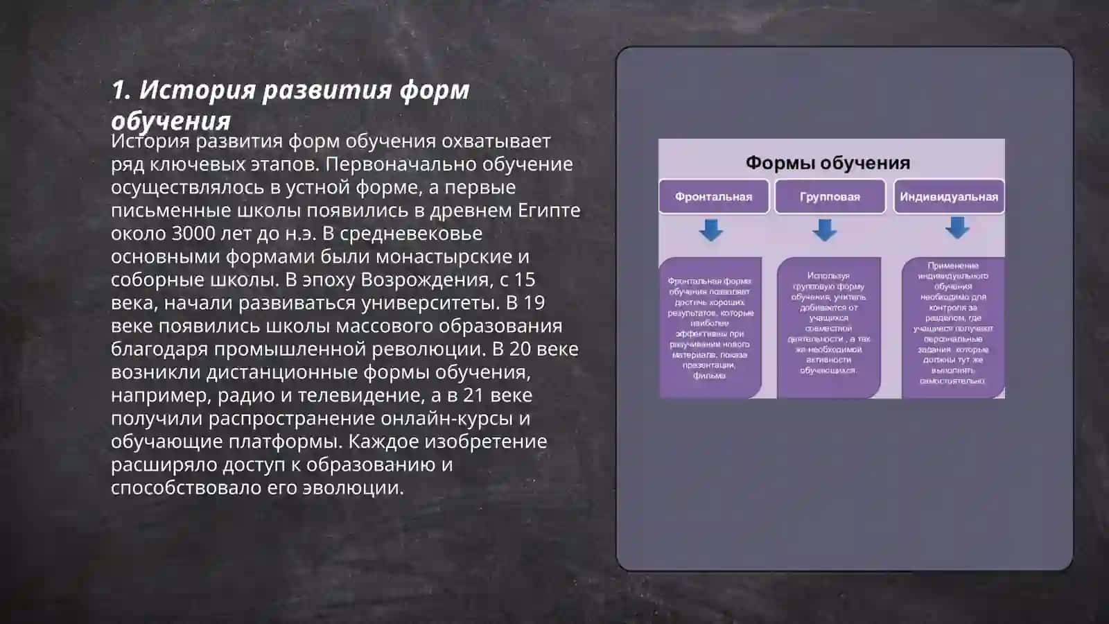 Формы и виды организации обучения 3