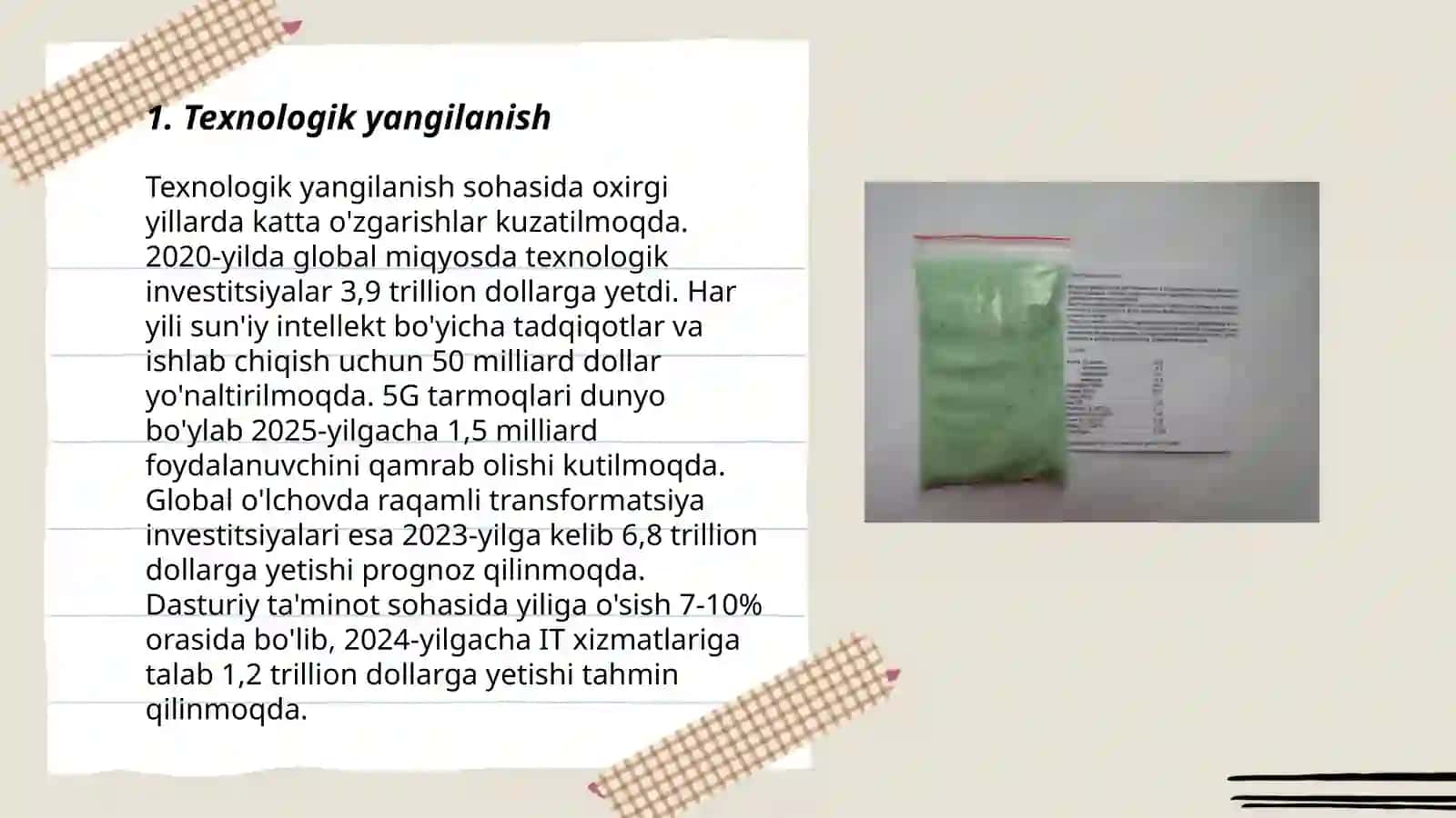 Texnologik yangilanish 3