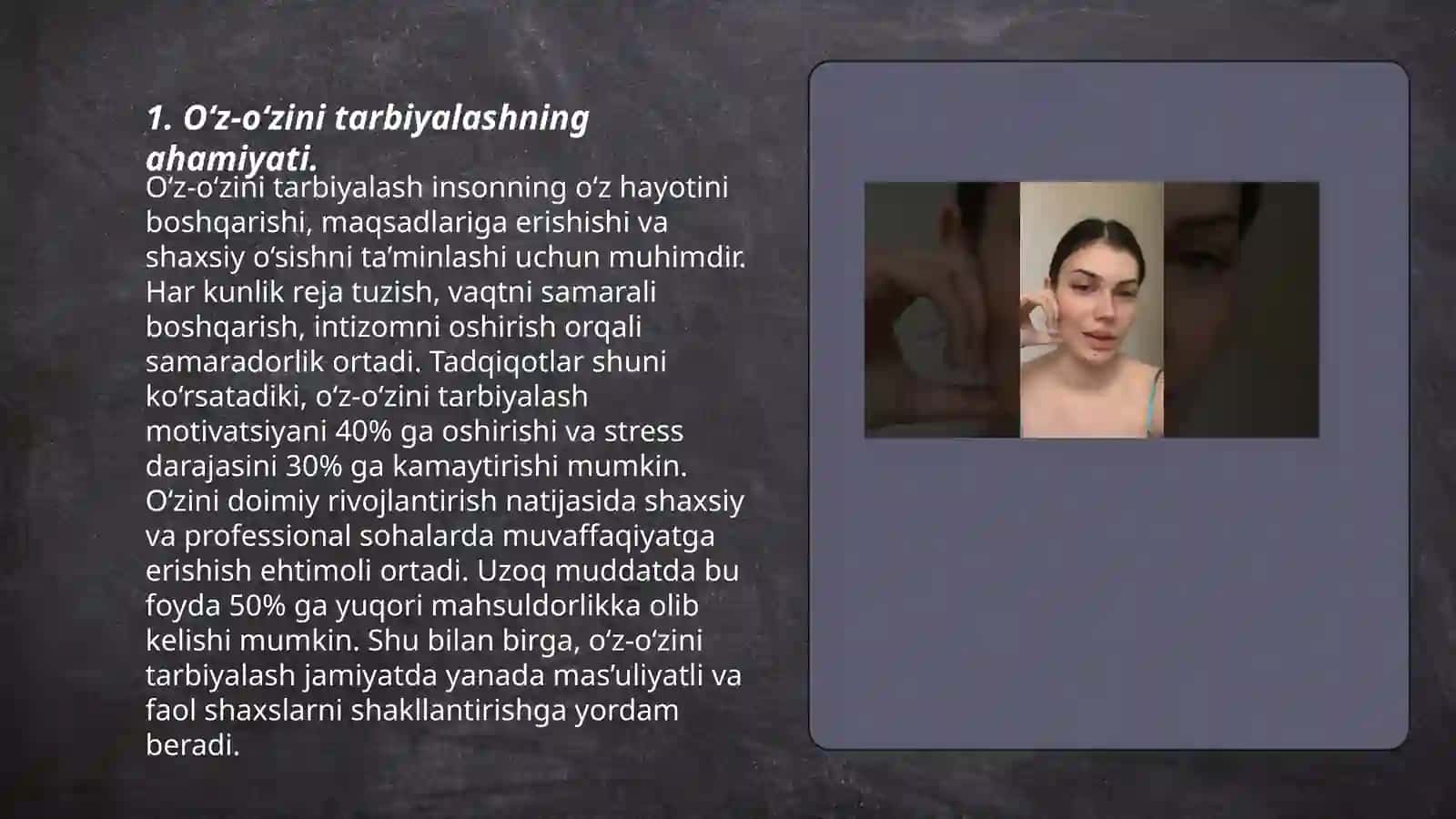 O‘z-o‘zini tarbiyalash va o‘z ustida ishlash 3