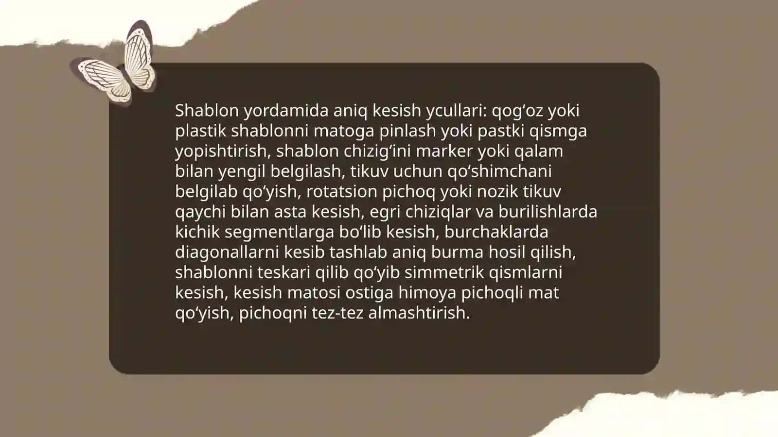 Applikatsiyada qirqishni har xil usullarini bajarish 3