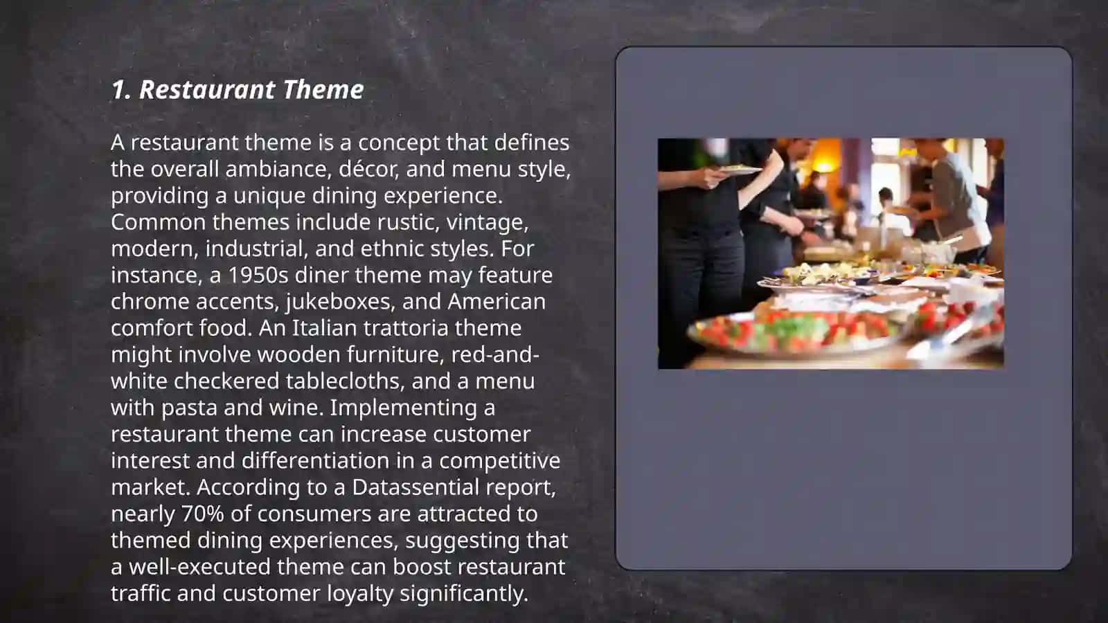 Describe your favorite restaurant 3