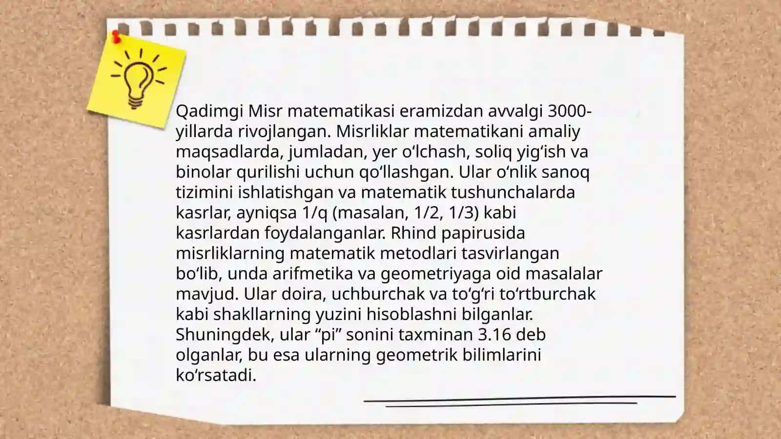 Qadimgi Misr matematikasi 3
