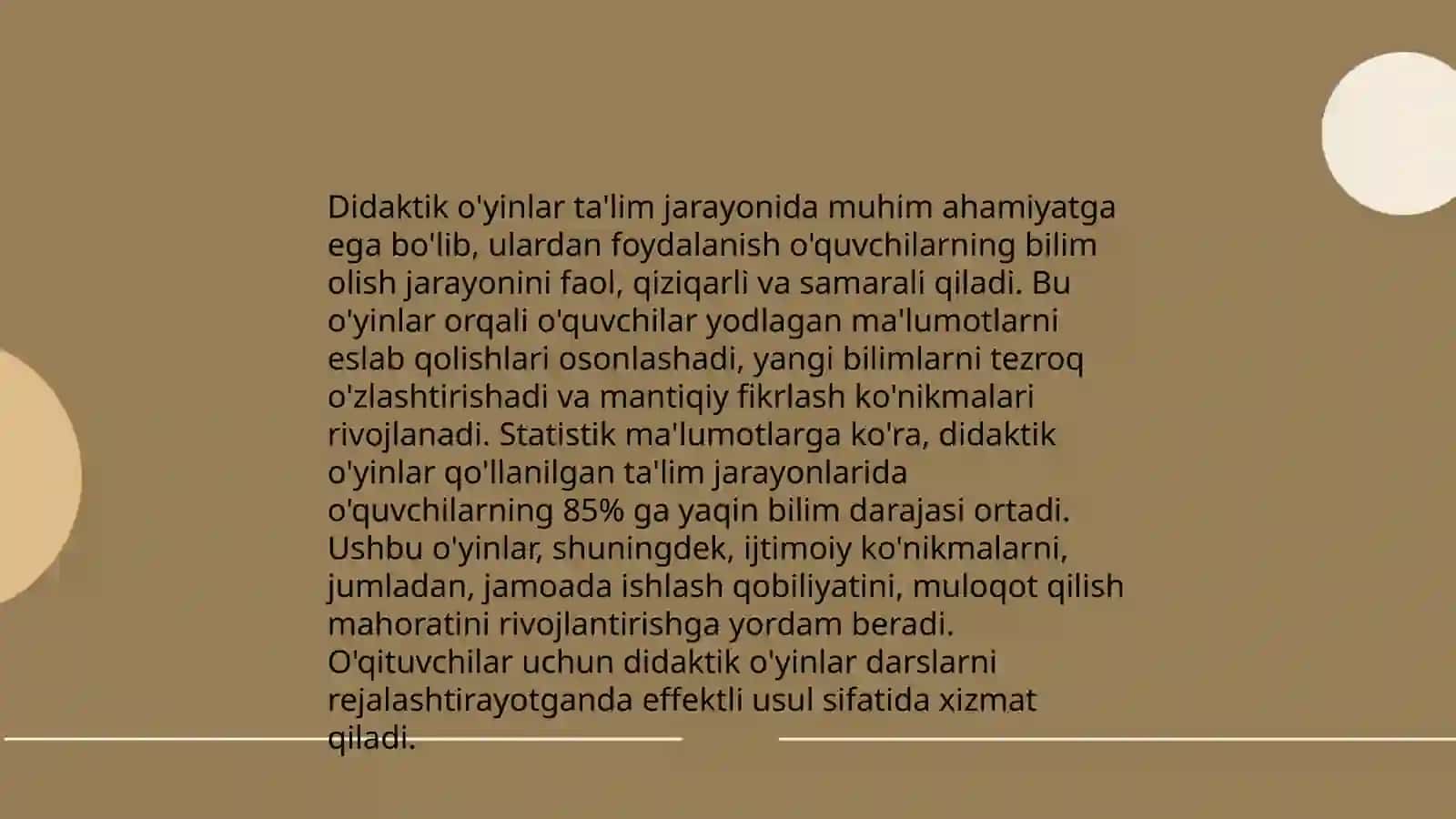 Didaktik o`yinlar texnologiyasi 3
