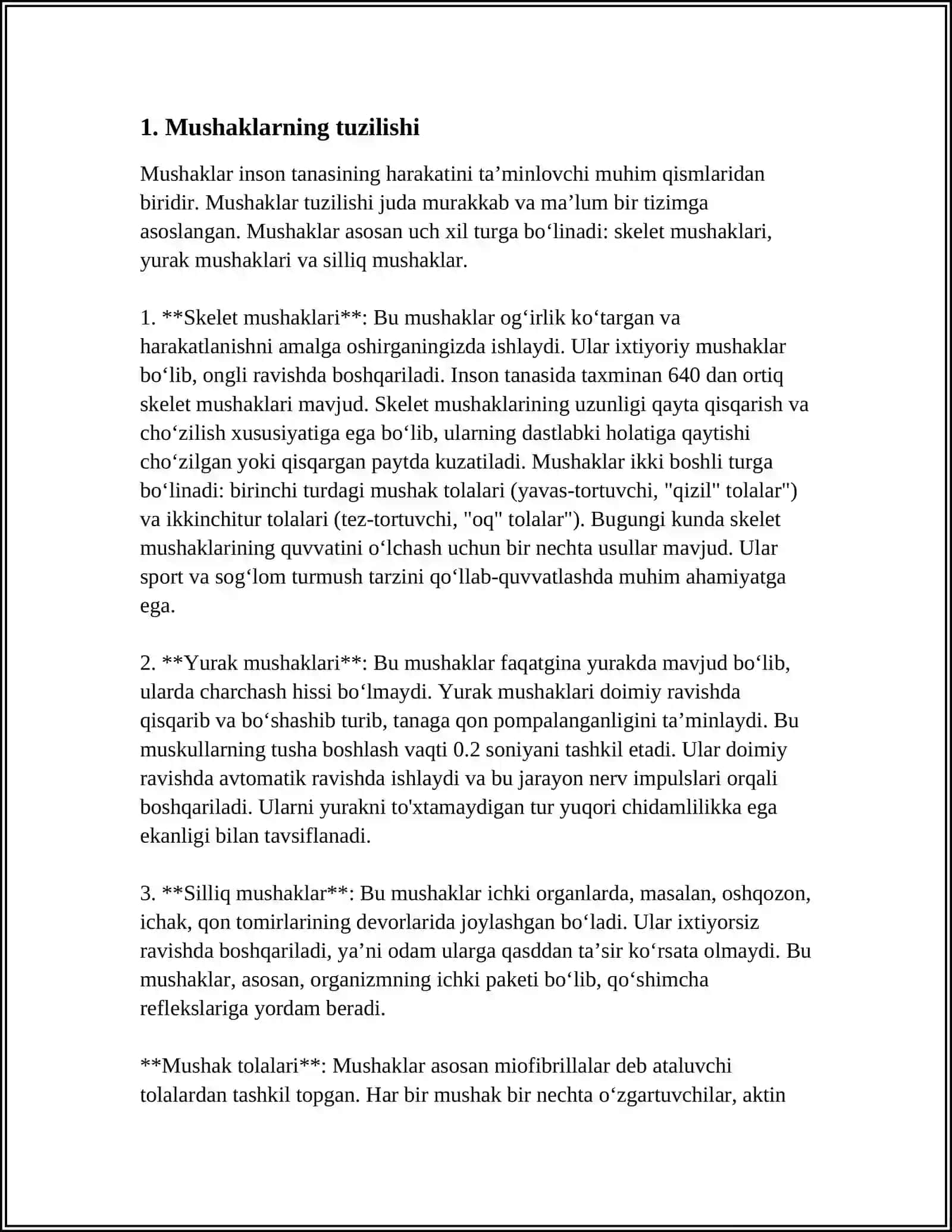 ANATOMIYA FANIDAN MUSKULLAR MAVZUSIDA 3