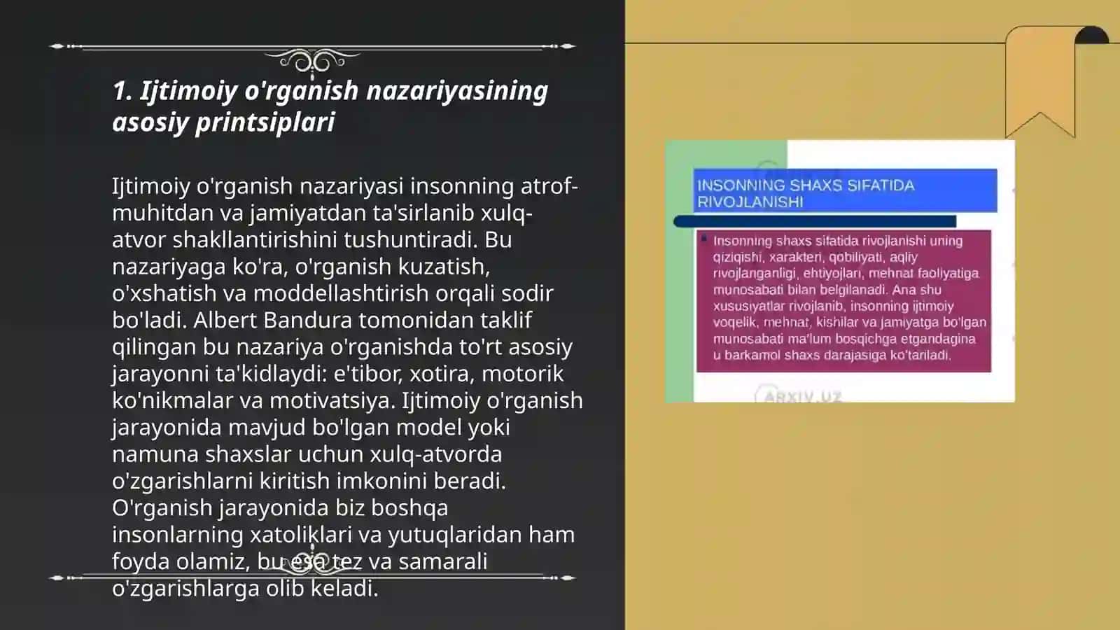 Ijtimoiy o'rganish nazariyasi 3