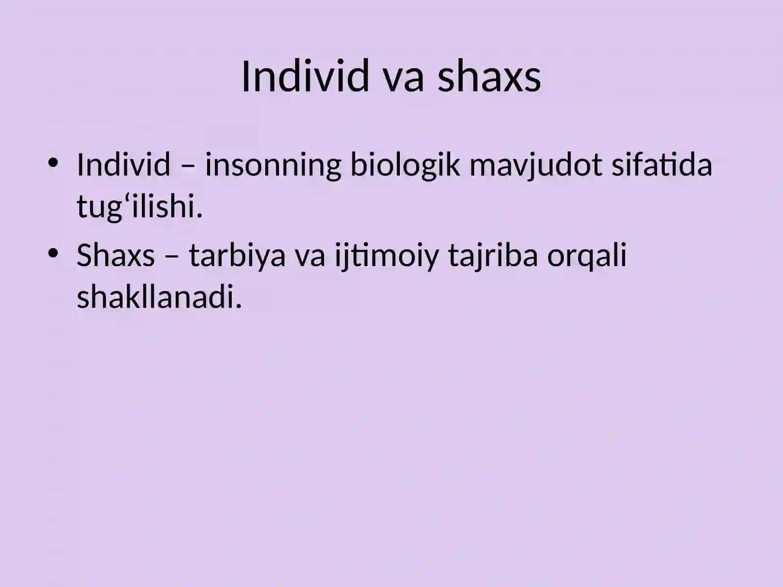 Shaxs mavzusi 3