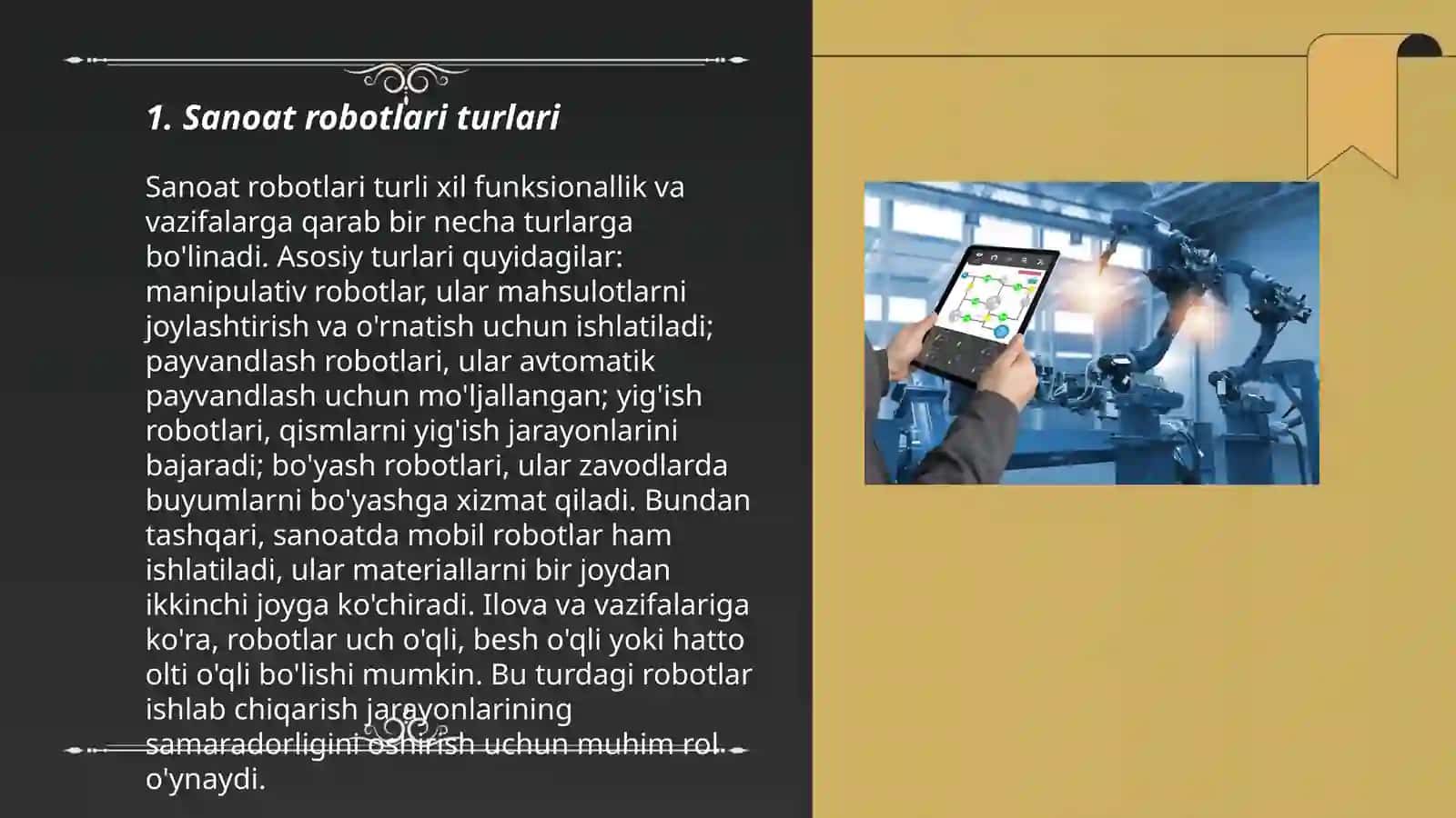 Mashinasozlik ishlab chiqarishda sanoat robotlari 3