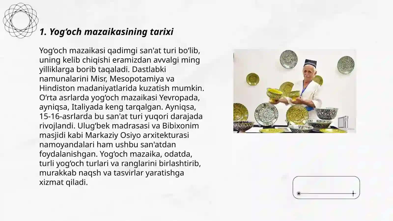 Yog‘och mazaikasi 3