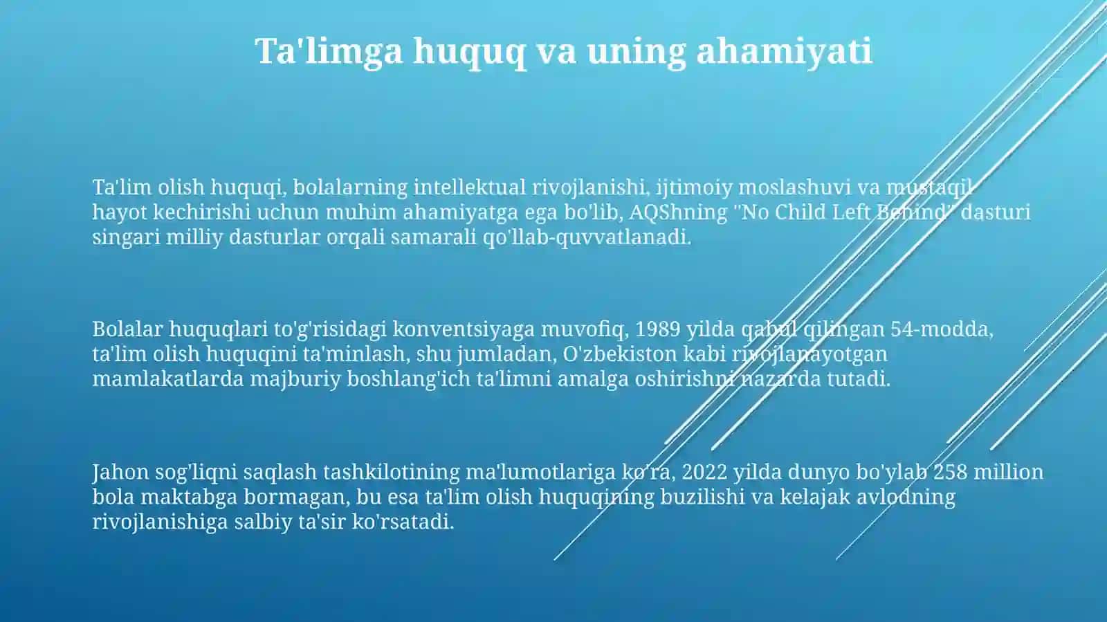 Bolalar Huquqlari Konvensiyasi 3