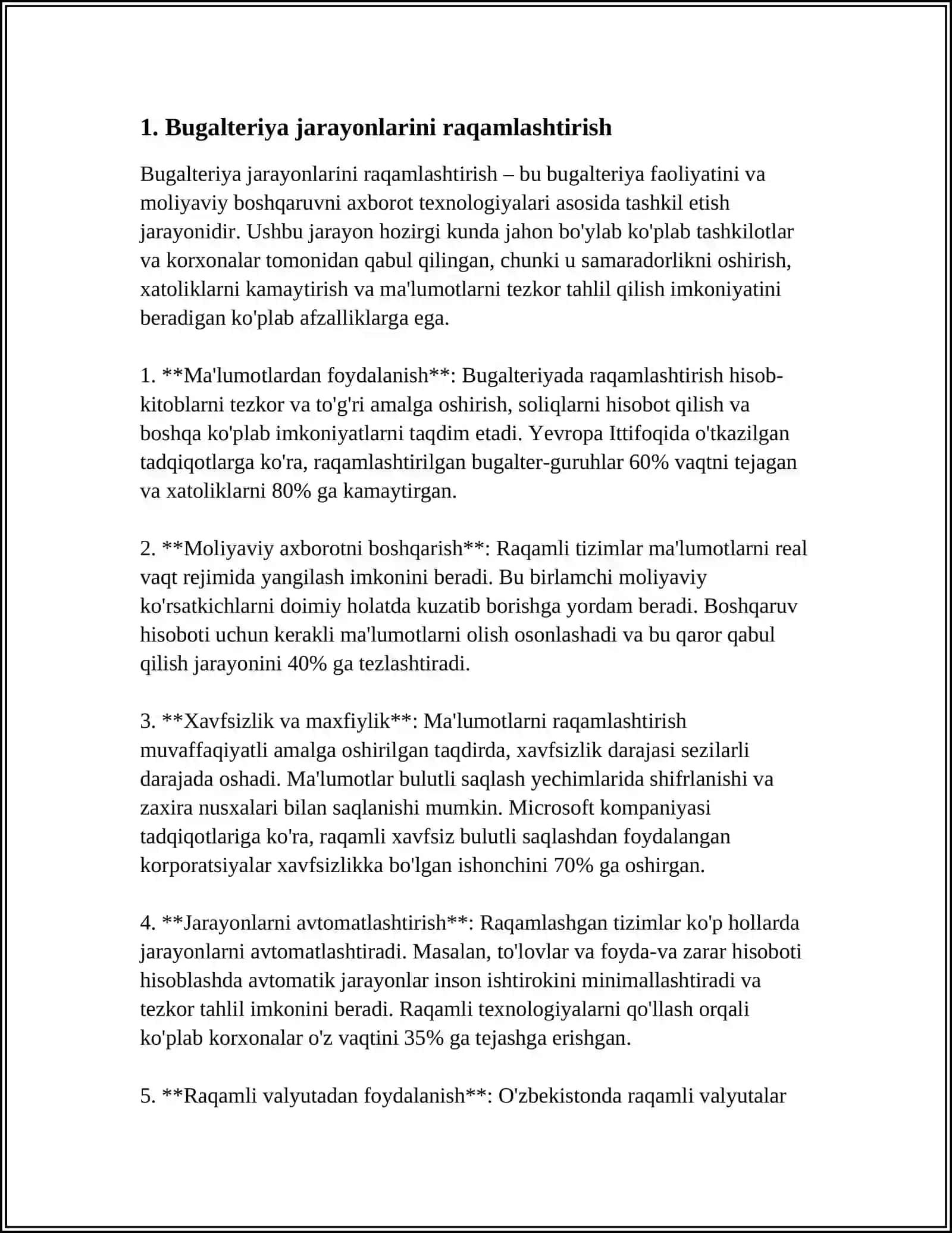BUGALTERIYA SEKTORINI RAQAMLASHTIRISH SAMADORLIGI 3