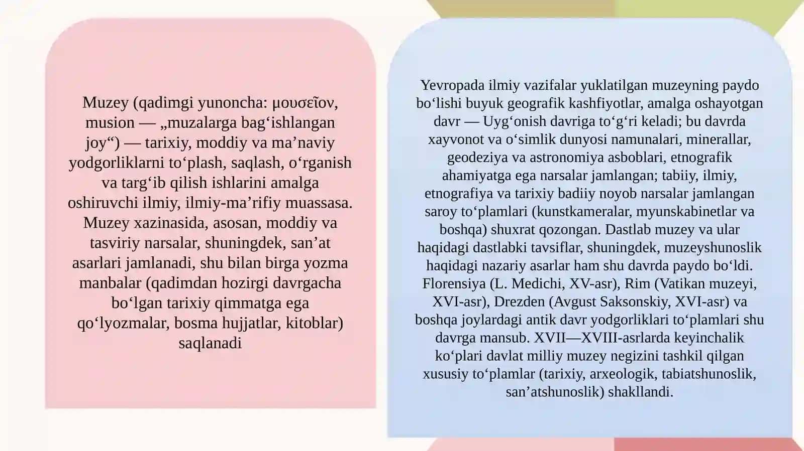Moddiy ma’naviy meroslarni targ’ib etishda muzeylarning o’rni 3