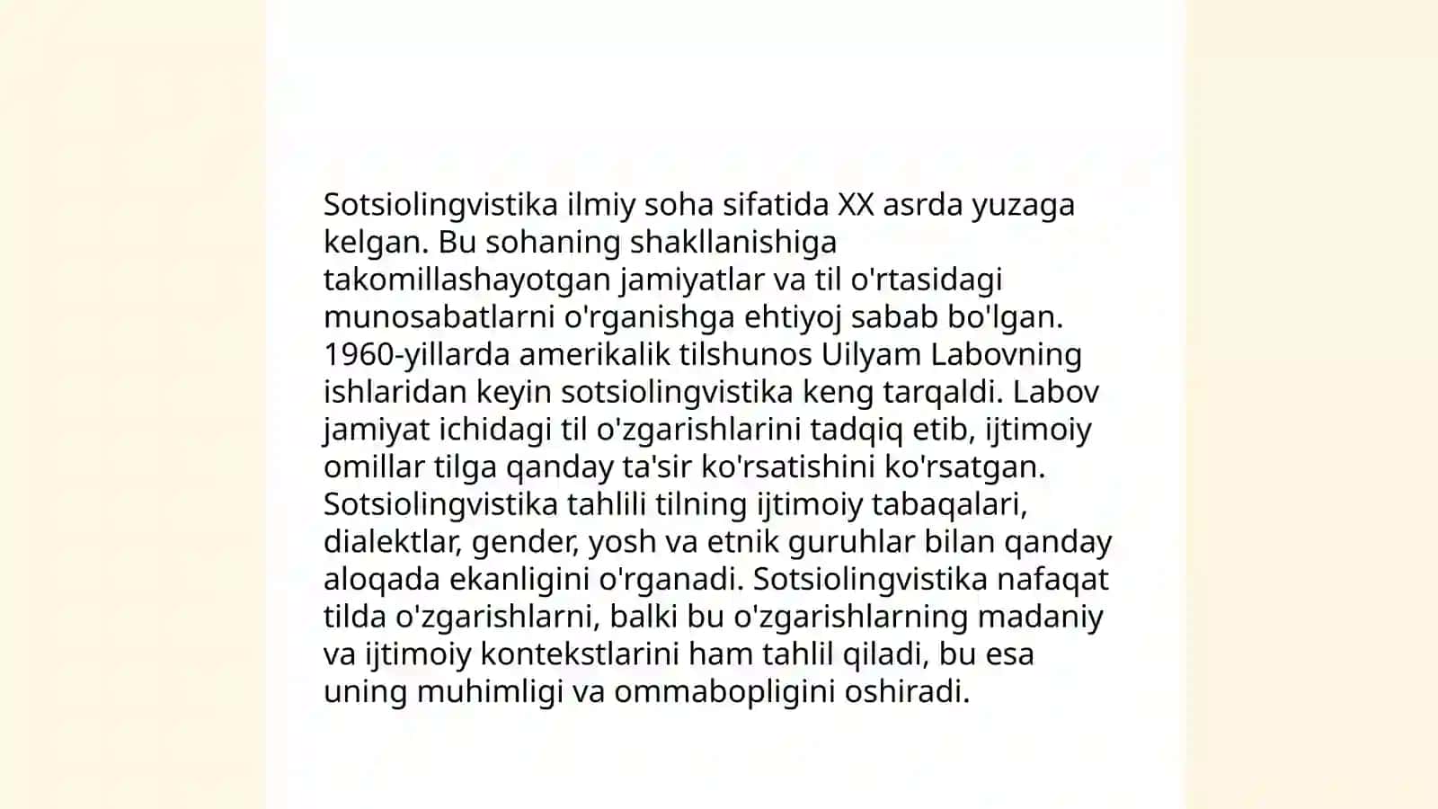 Sotsiolingvistikaning oʻrganilish tarixi 3