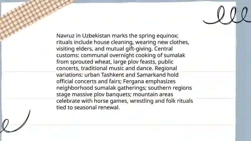 Navruz: spring festival rituals and regional customs in Uzbekistan 3
