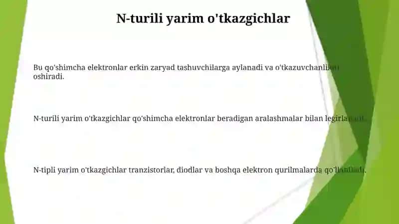 Yarimo'tkazgichlar turlari 3