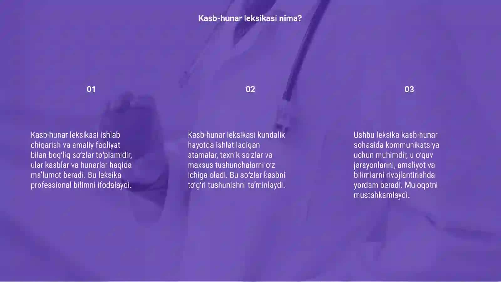 Kasb-hunar leksikasi 3