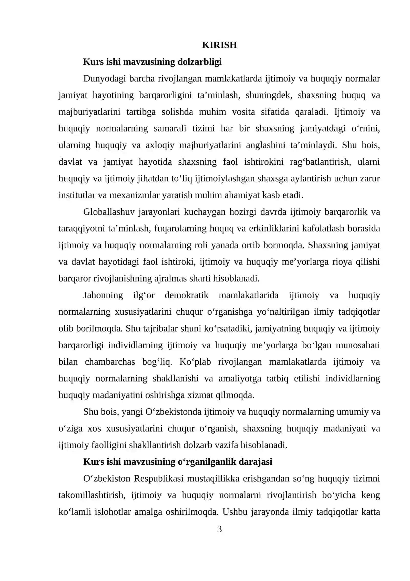 Kurs ishi mavzusining dolzarbligi 3