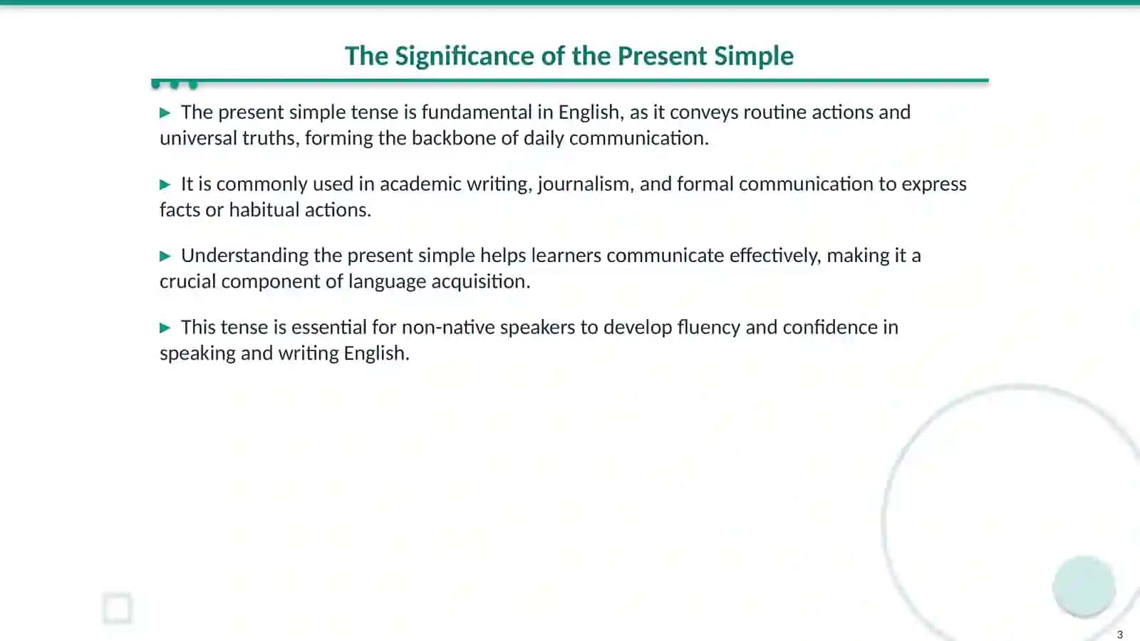 Mastering the Present Simple Tense 3