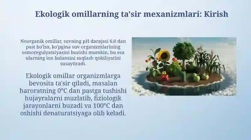 Ekologik omillarning ta'zir mekanizmlari 3