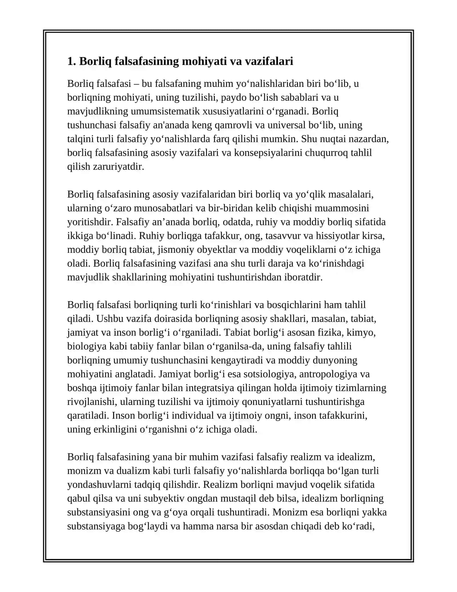 BORLIQ FALSAFASI 3