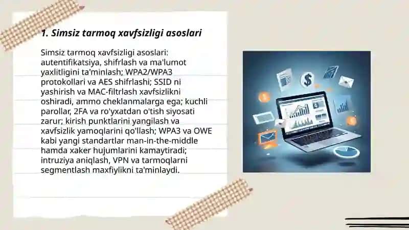 Simsiz tarmoq xavfsizligi asoslari 3