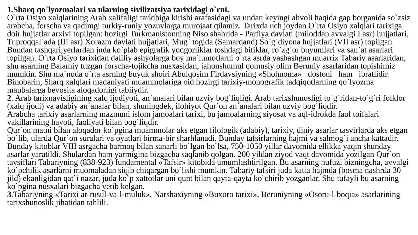 O‘zbekistonda o‘rta asrlar tarixining o‘rganilishi 3