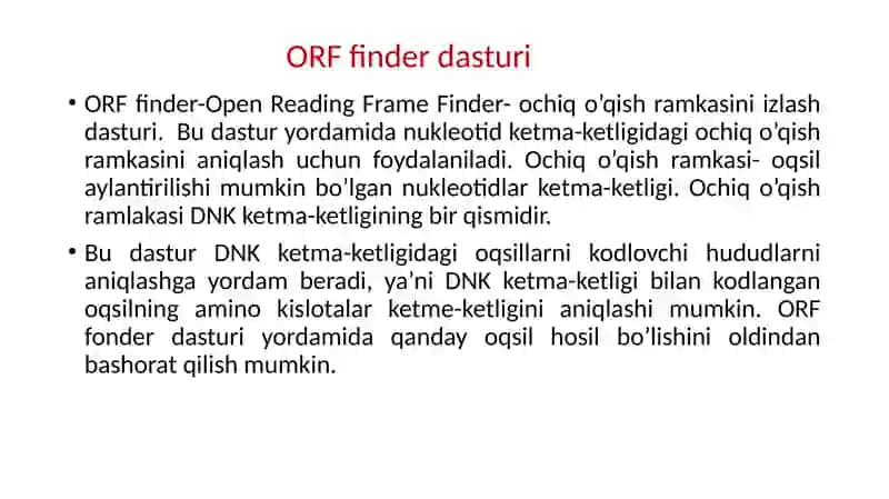 ORF finder 3