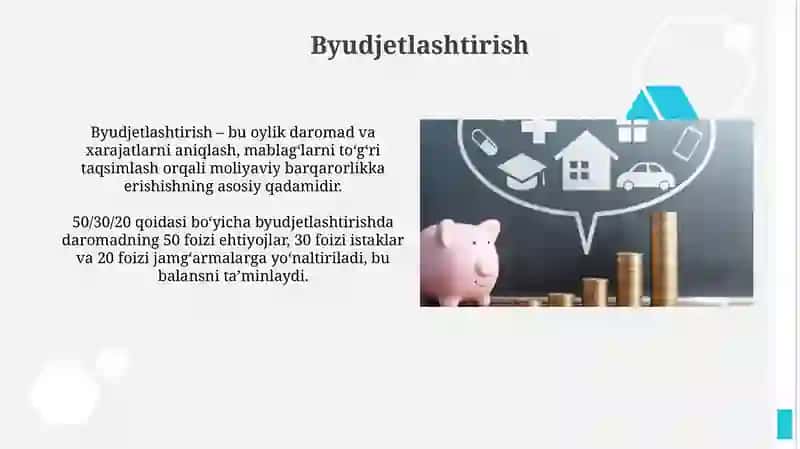 Uy xoʻjaliklari moliyasi 3
