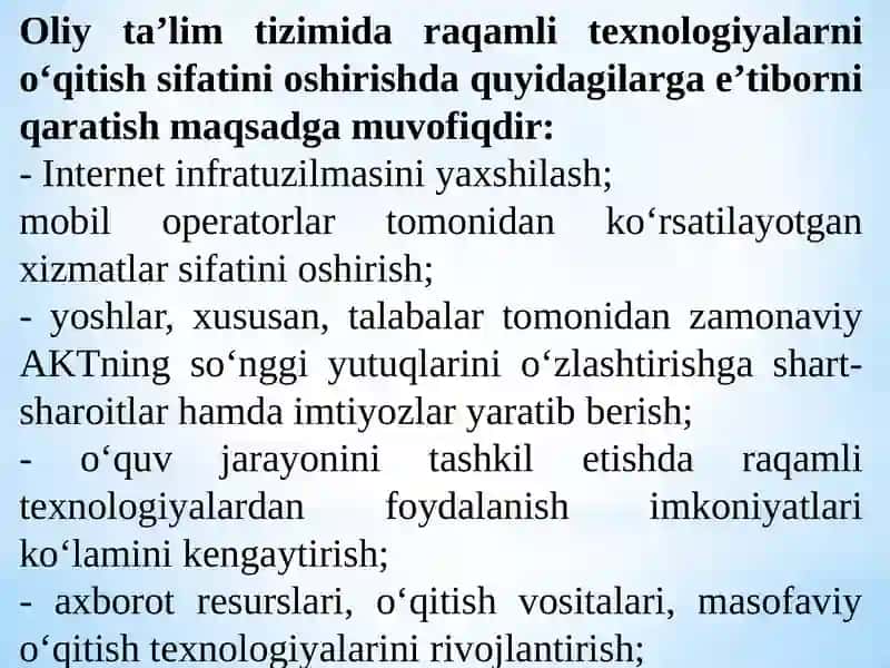 Ta’lim muhitini raqamlashtirish 3