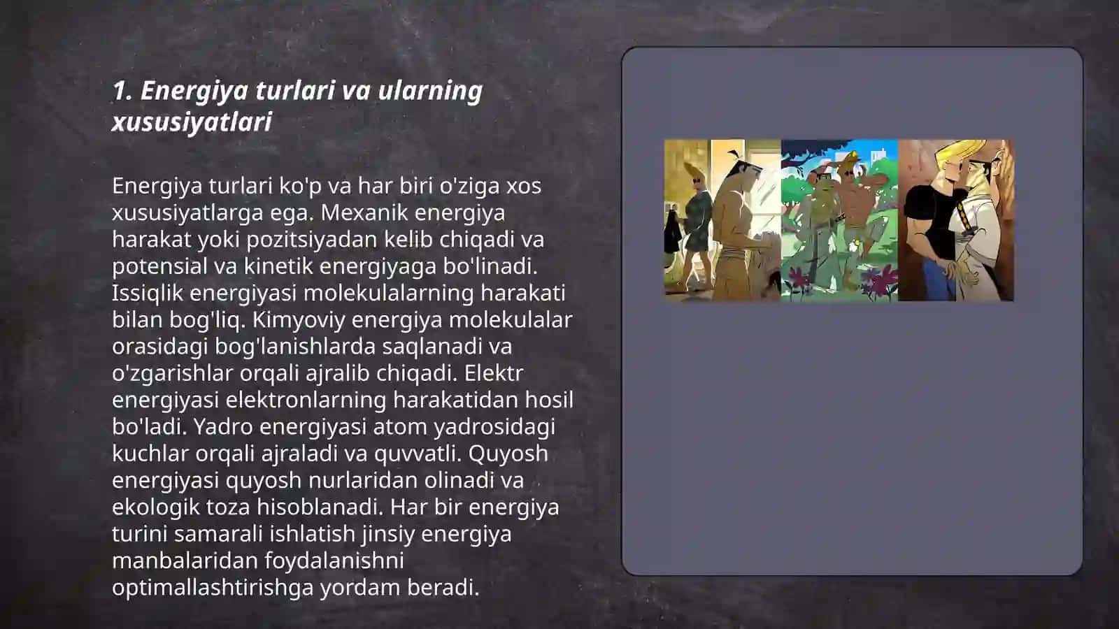 Jismlаr hаrаkаti energiyasining bir butunligi 3