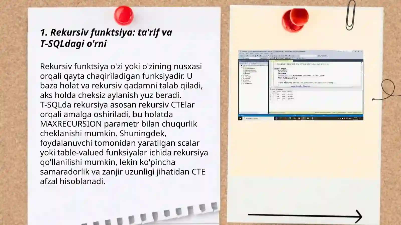 T-SQL da Rekursiv funksiyalar va uning ichma-ich chaqirilish cheklovi 3
