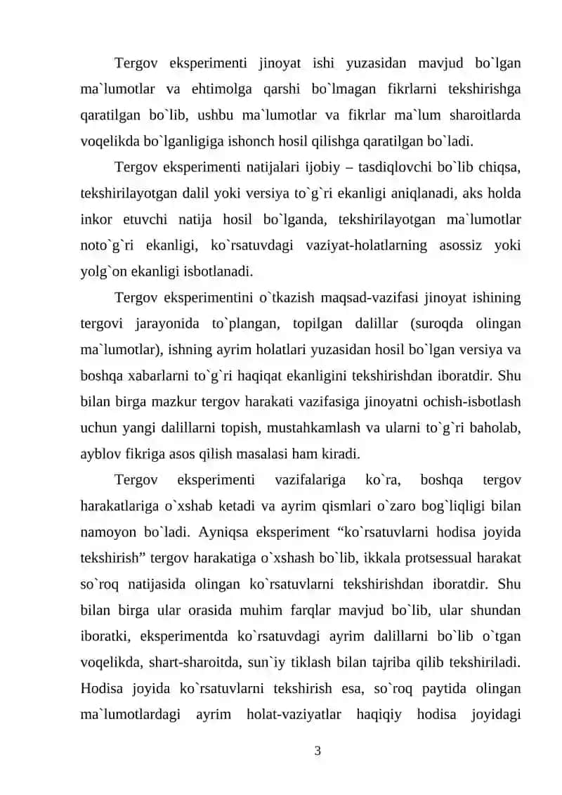 Tergov eksperimentini 3