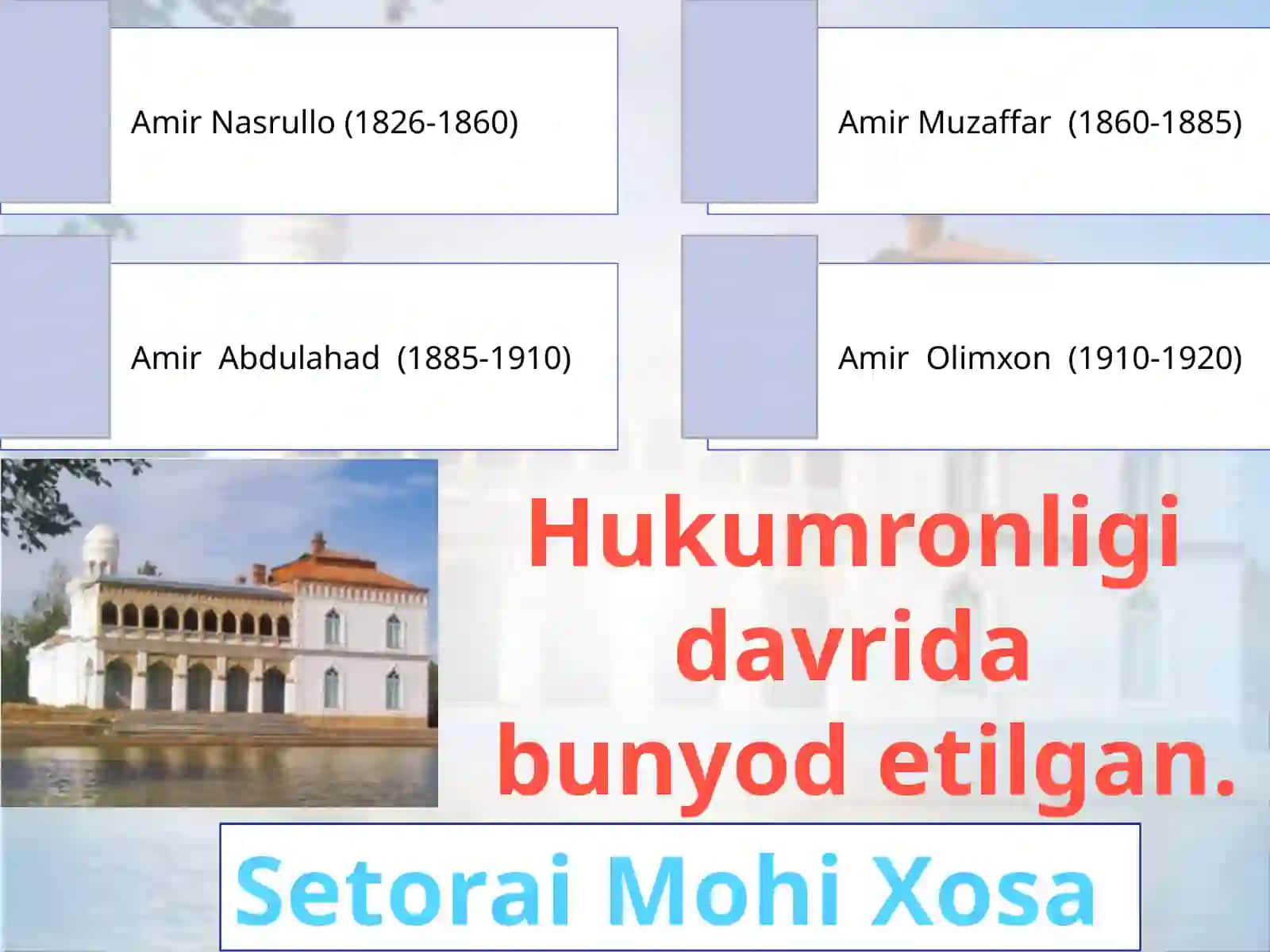 Buxoroda Sitorai Mohi Hosa saroyi 3