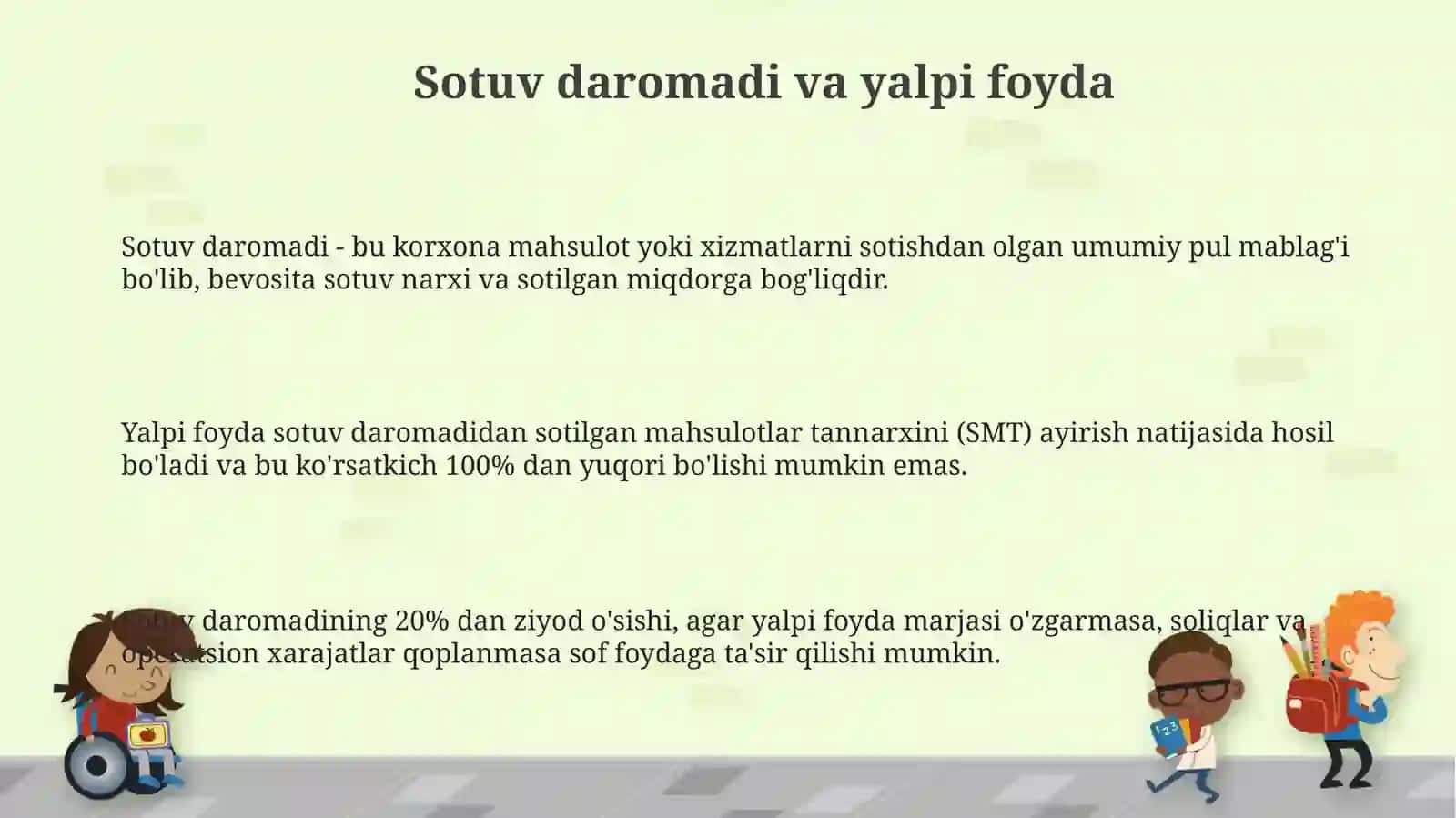 Savdo korxonalarining daromadlari 3